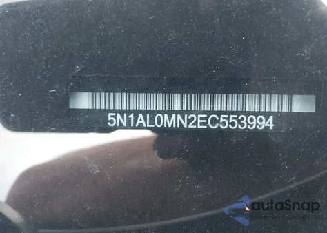 2014 Infiniti Qx60 z USA, uszkodzony, nr VIN 5N1AL0MN2EC553994